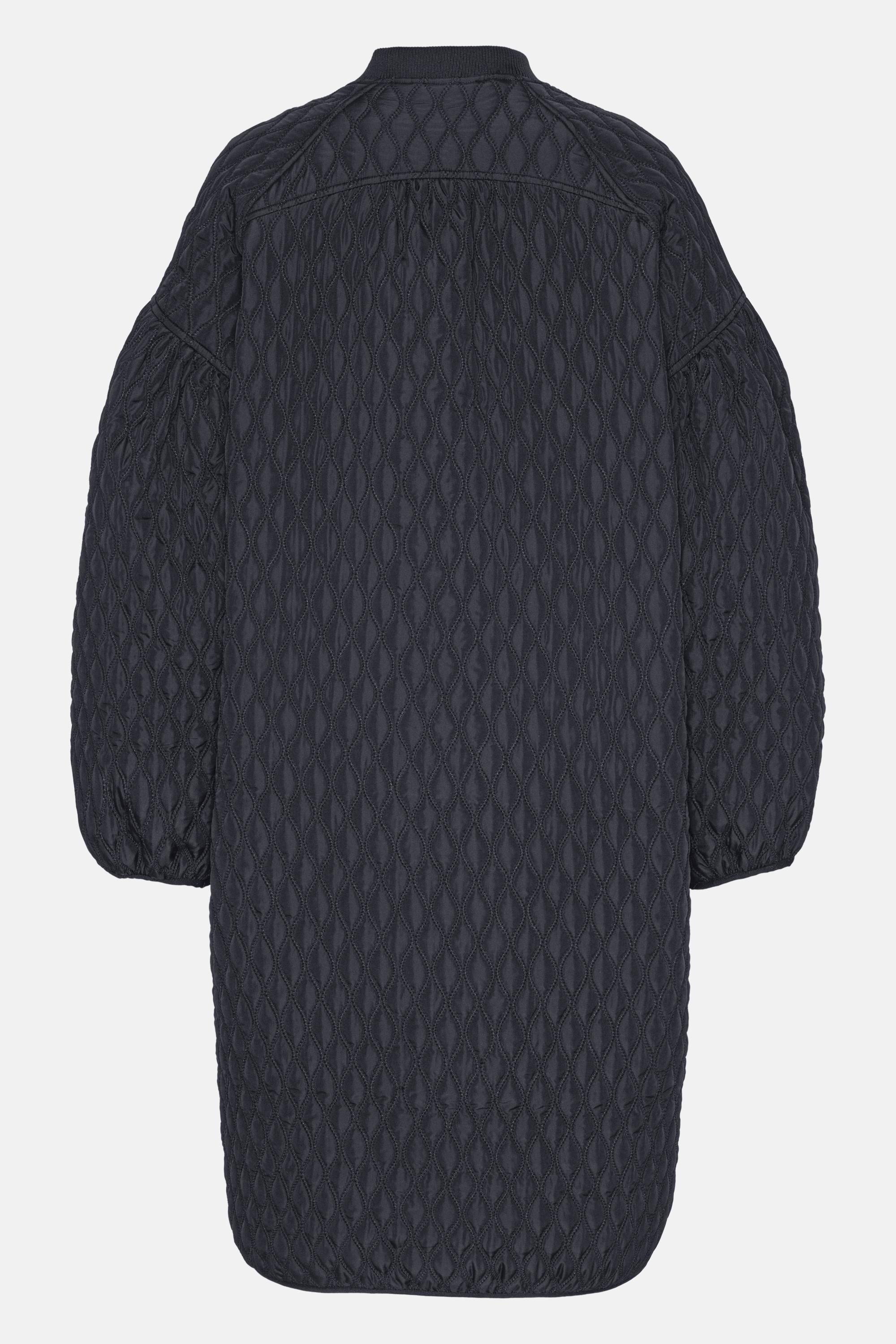 Langer Steppmantel - Dark Indigo